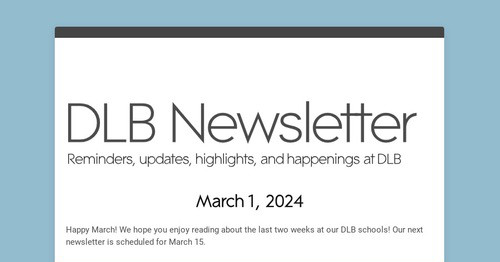 DLB Newsletter