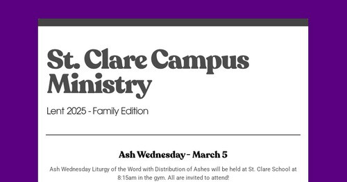 St. Clare Campus Ministry