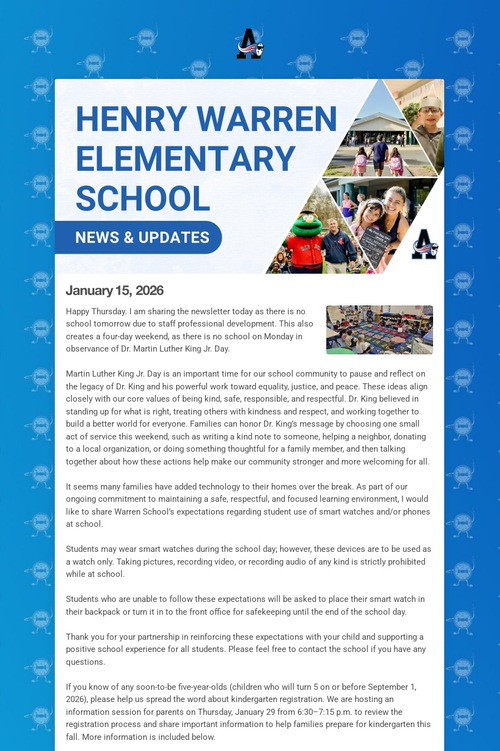 Warren School Weekly Update