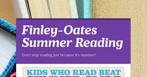 Finley-Oates Summer Reading
