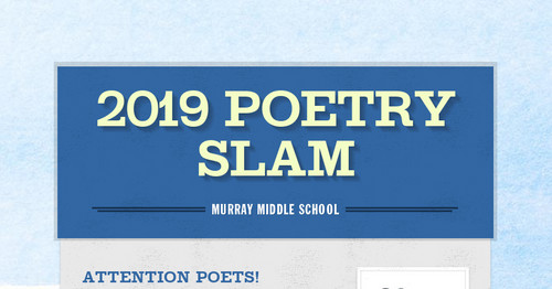 2019 Poetry Slam