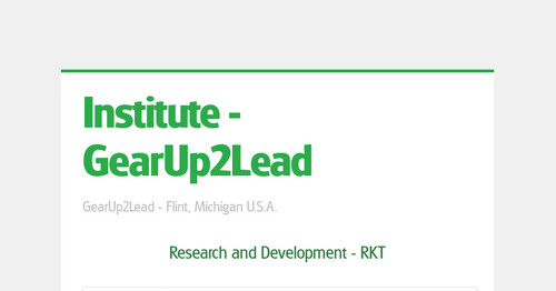 GearUp2Lead - Institute
