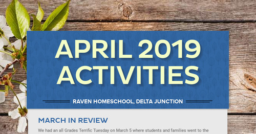 April 2019 Activities