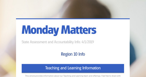 Monday Matters