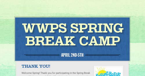 WWPS Spring Break Camp