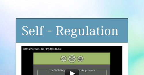 Self - Regulation