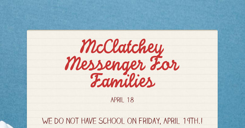 McClatchey Messenger For Families