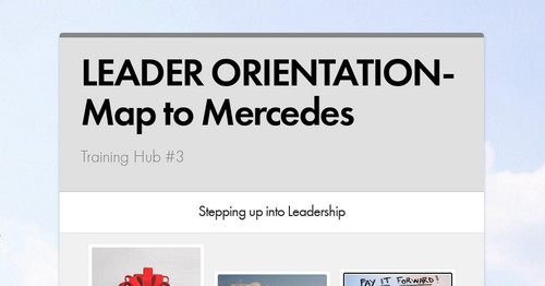 LEADER ORIENTATION-Map to Mercedes