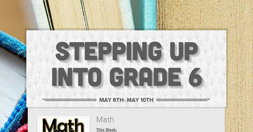 Stepping Up Into Grade 6