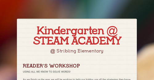 Kindergarten @ STEAM ACADEMY