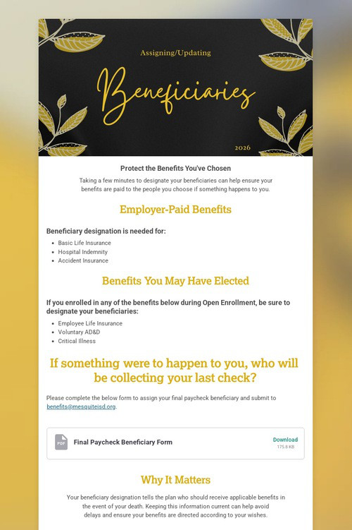 Beneficiaries