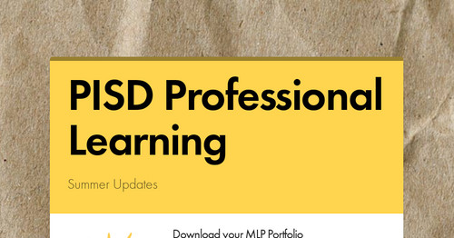 PISD Professional Learning