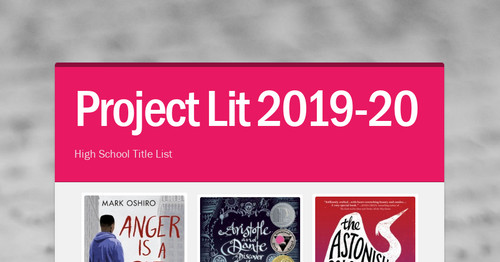 Project Lit 2019-20