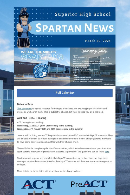 SHS Family News