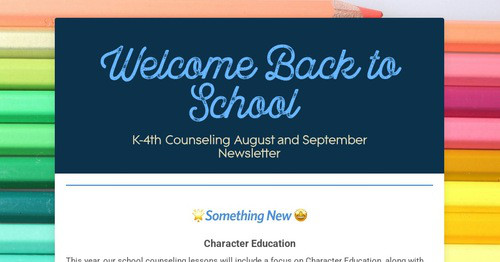 Welcome Back to School