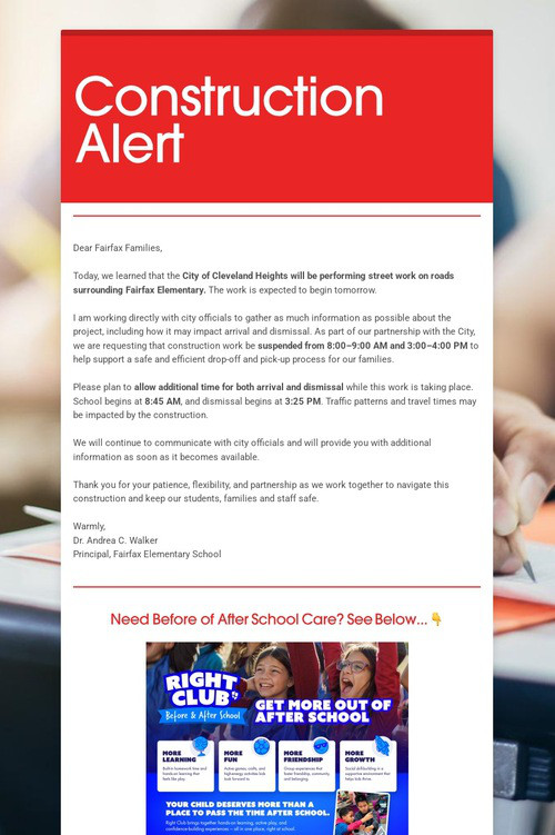 Construction Alert