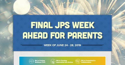 Final JPS Week Ahead for Parents
