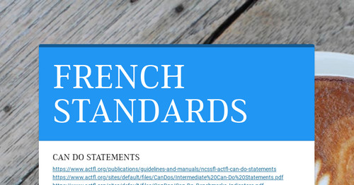 FRENCH STANDARDS