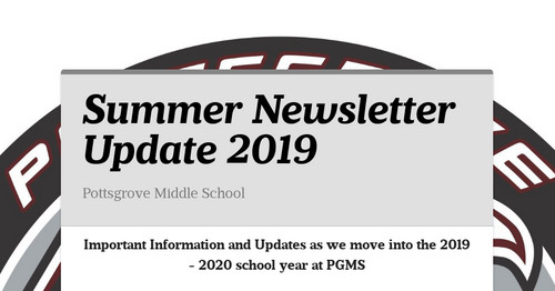 Summer Newsletter Update 2019