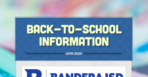 Back-To-School Information