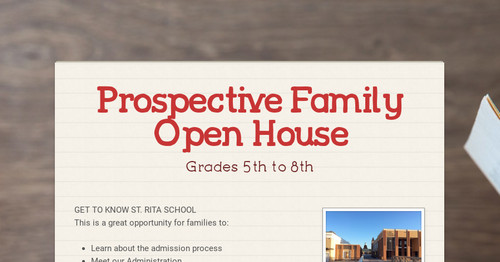 Prospective Family Open House