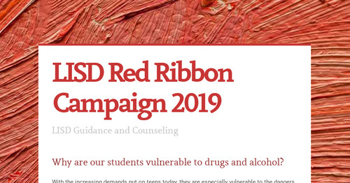 LISD Red Ribbon Campaign 2019