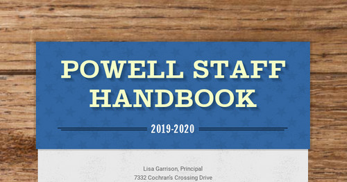 Powell Staff Handbook
