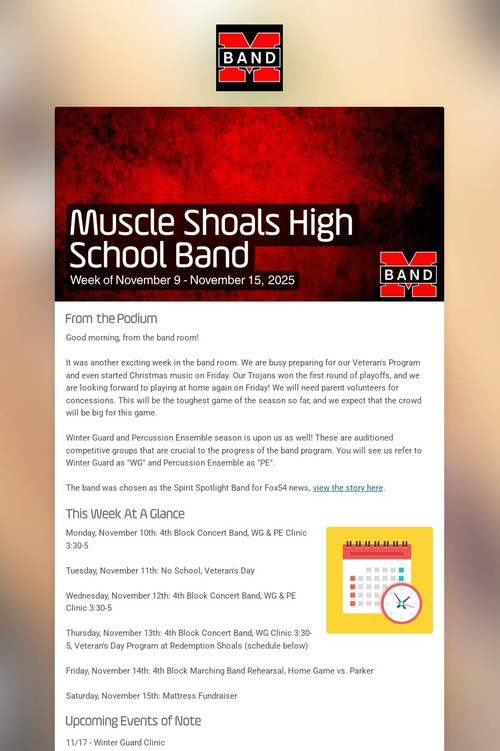 Muscle Shoals High School Band