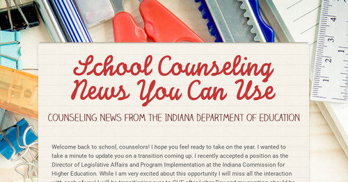 School Counseling News You Can Use
