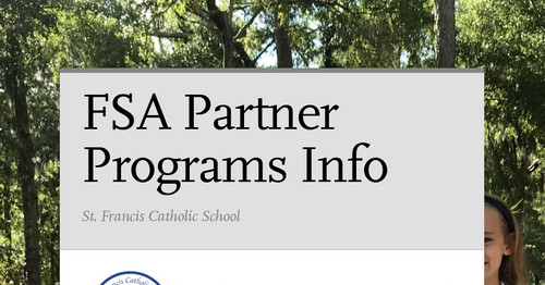 FSA Partner Programs Info