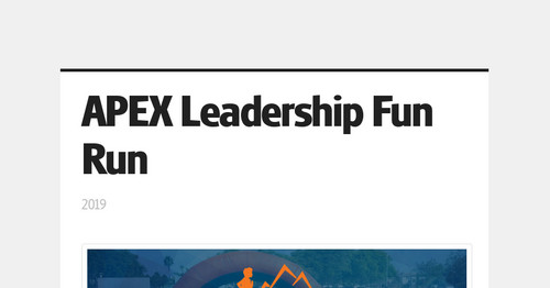 APEX Leadership Fun Run