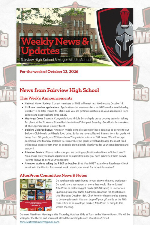Weekly News & Updates