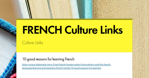 FRENCH Culture Links