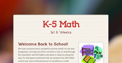 K-5 Math