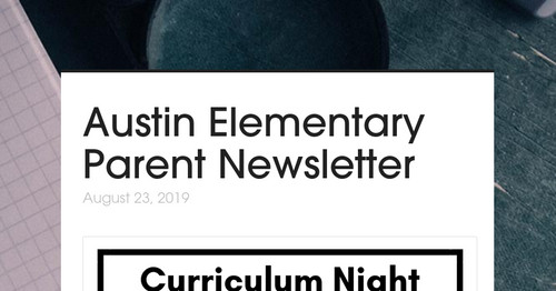 Austin Elementary Parent Newsletter