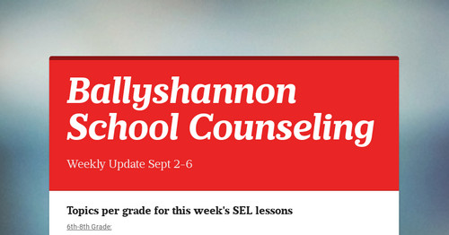 Ballyshannon School Counseling