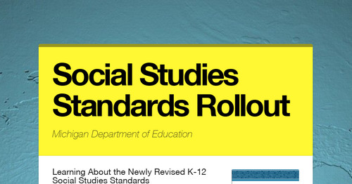 Social Studies Standards Rollout