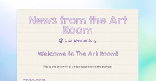 News from the Art Room