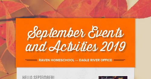 September Events and Actvities 2019