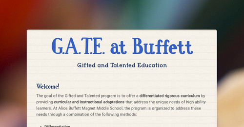G.A.T.E. at Buffett