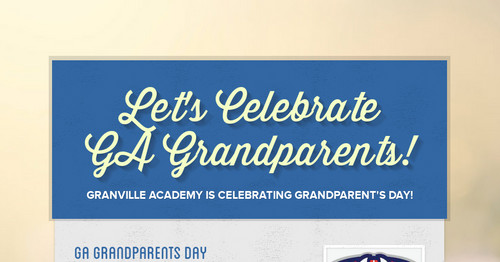 Let's Celebrate GA Grandparents!