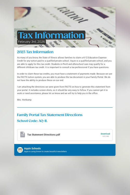 Tax Information
