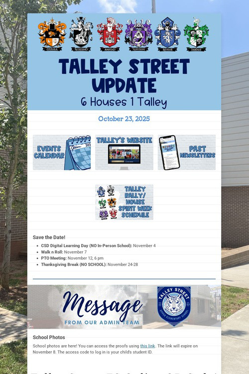 Talley Street Update
