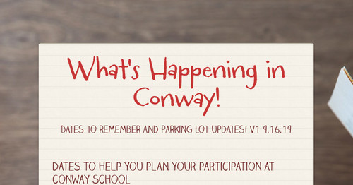 What's Happening in Conway!