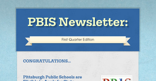 PBIS Newsletter: