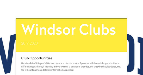 Windsor Clubs