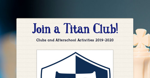 Join a Titan Club!