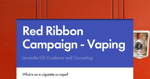 Red Ribbon Campaign - Vaping