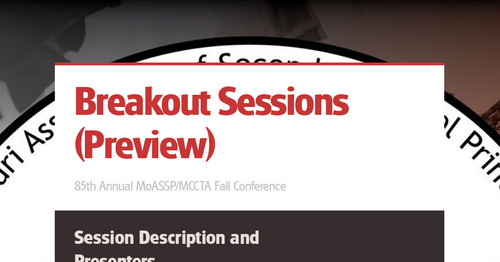 Breakout Sessions (Preview)