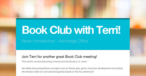 Book Club with Terri!